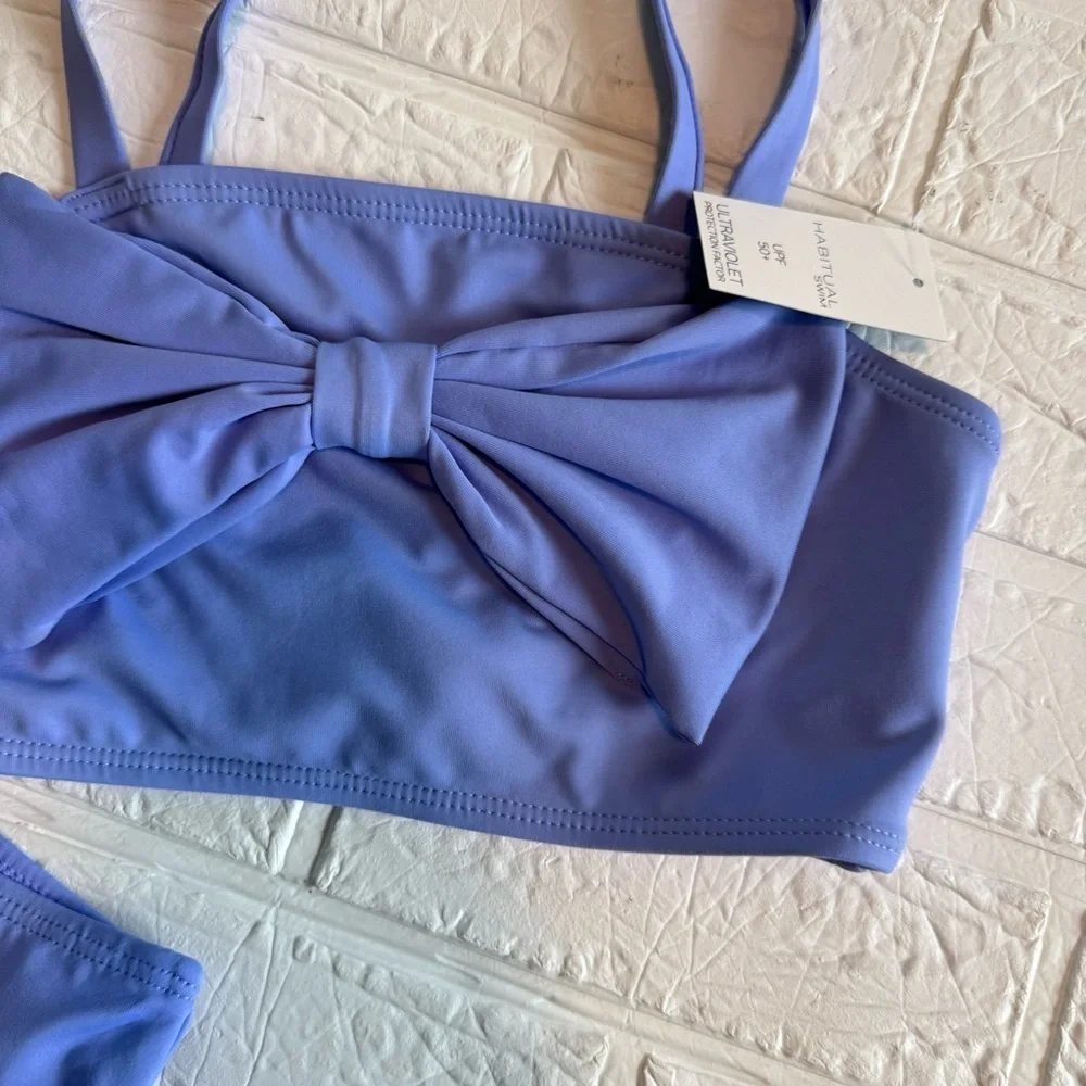 New Kids Swimsuit Habitual Light Purple Bikini Set Size 12